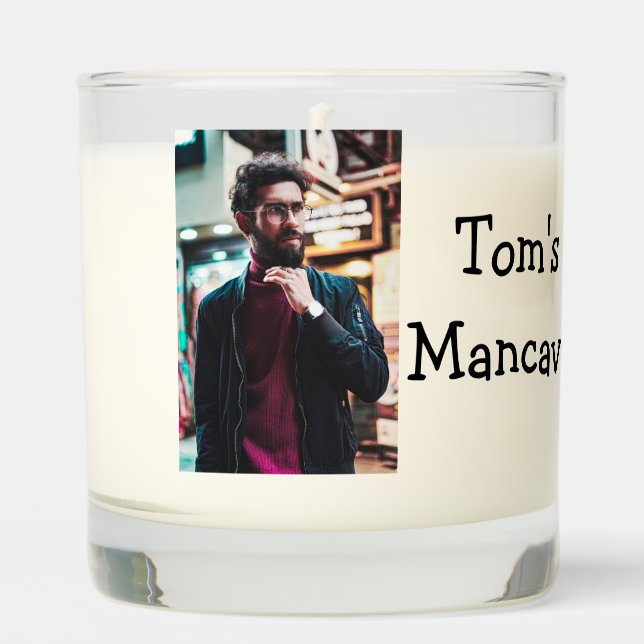 Personalized Mancave Humor Scented Candle (Front)