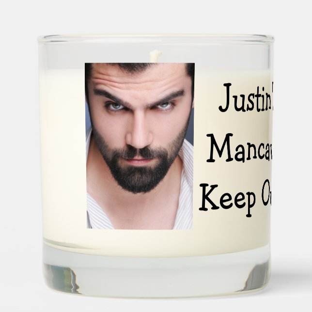 Personalized Mancave Humor Scented Candle (Front)