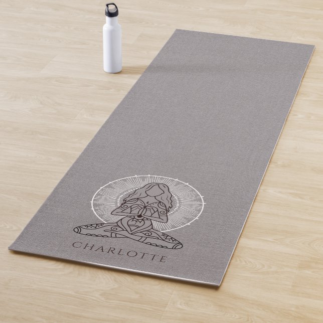Personalized Mandala Lotus Pose Double Sided Yoga Mat (In Situ)