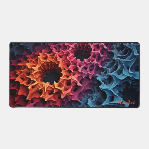 Personalized Mandelbrot Julia Set Desk Mat