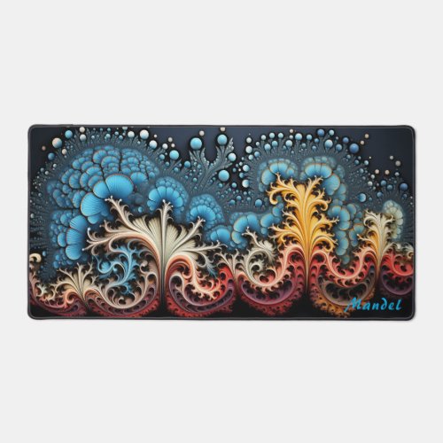 Personalized Mandelbrot Julia Set Desk Mat