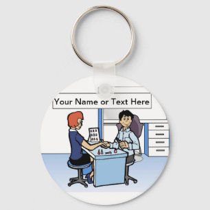 Personalized Manicurist, Nail Tech - Male Cartoon Keychain