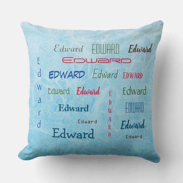 Personalized Many Name Custom  Throw Pillow (Front)