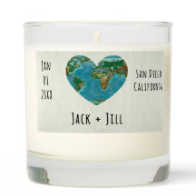 Personalized Map Heart Destination Wedding Favor