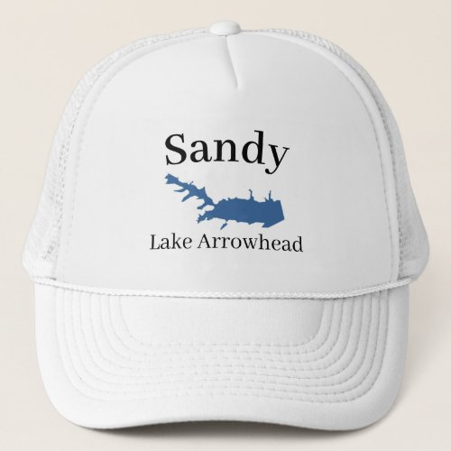 Personalized Map of Lake Arrowhead   Classic Hat