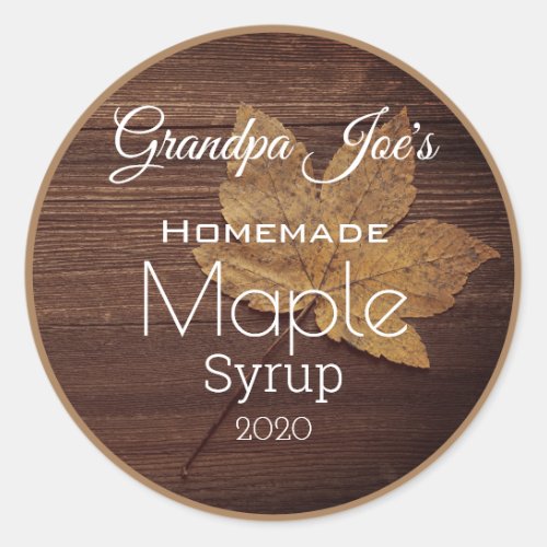 Personalized Maple Leaf Label