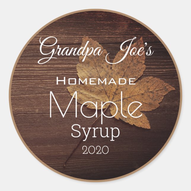 Personalized Maple Leaf Label (Front)