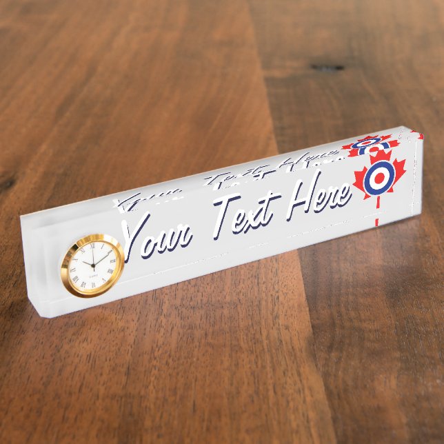 Personalized Maple Leaf Roundel Mod CANADA Name Plate (Side)