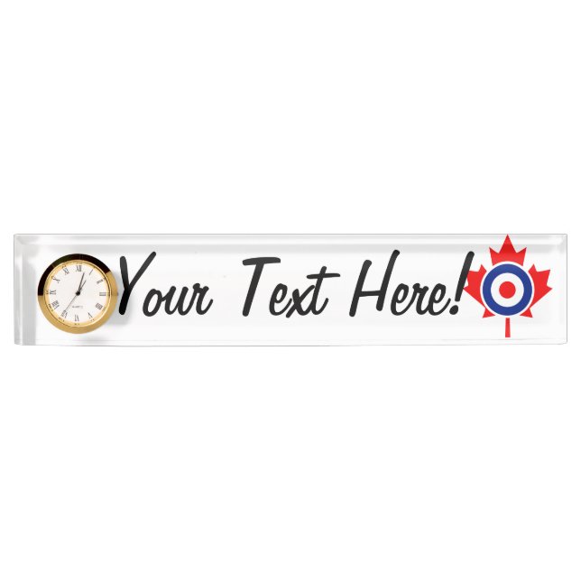 Personalized Maple Leaf Roundel Mod CANADA Name Plate (Front)