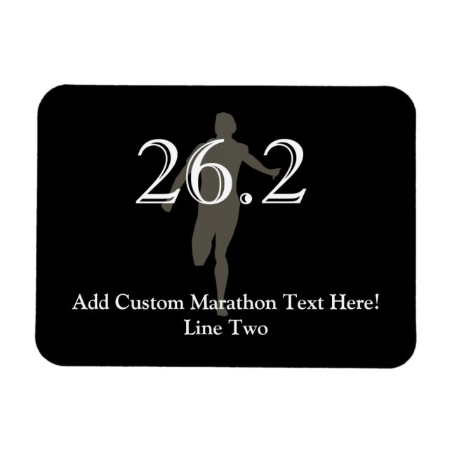 Personalized Marathon Runner 26.2 Keepsake Magnet (Horizontal)