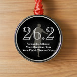 Personalized Marathon Runner 26.2 Keepsake Medal Metal Ornament