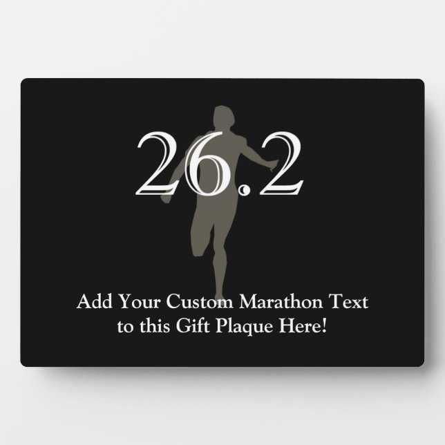 Personalized Marathon Runner 26.2 Keepsake Plaque (Front)