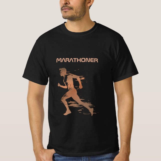 Personalized Marathon Runner Gift T-Shirt (Front)
