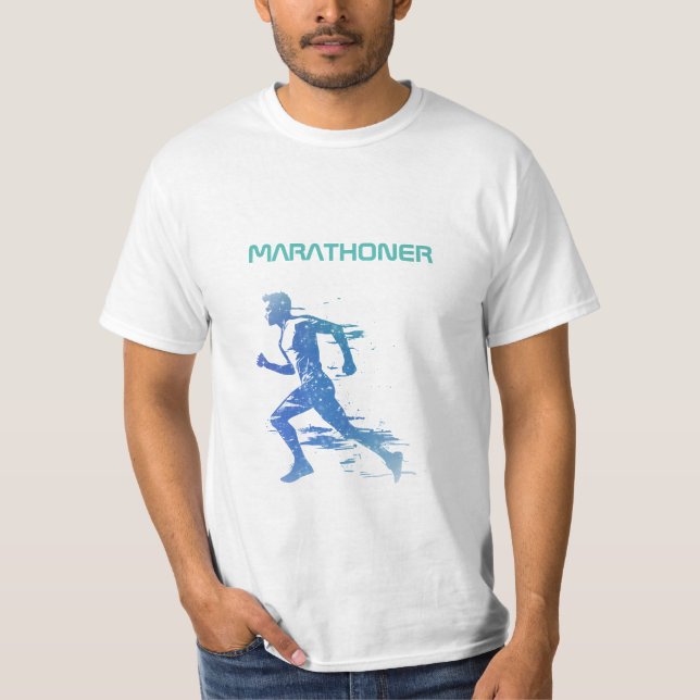 Personalized Marathon Runner Gift T-Shirt (Front)