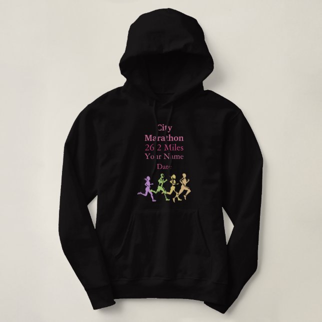 Personalized Marathon Runner Hoodie (Design Front)