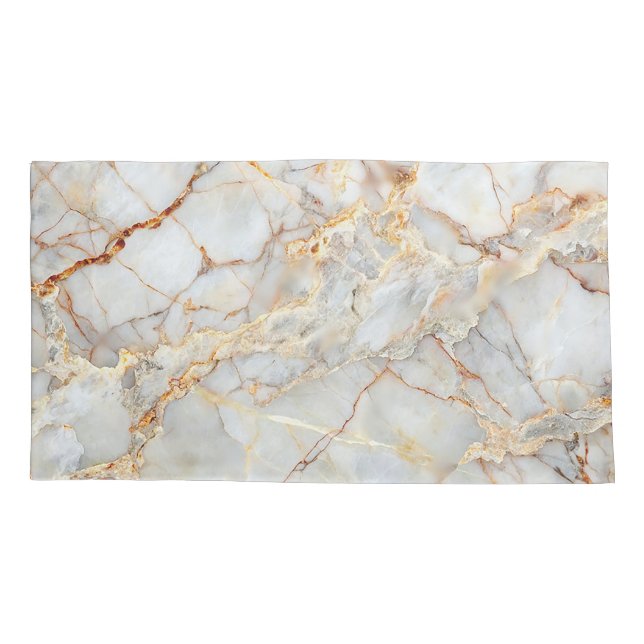 Personalized Marble Agate Elegant Custom Gift Pillow Case (Back)