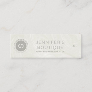 Personalized Marble Clothing Size Branding Calling Card