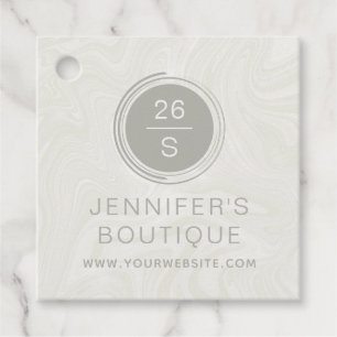 Personalized Marble Clothing Size Branding Favor Tags