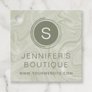 Personalized Marble Clothing Size Branding Favor Tags