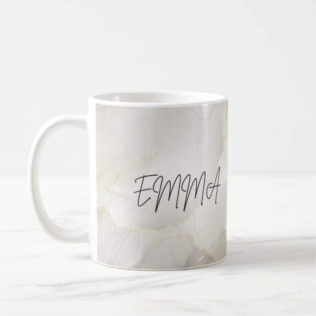Personalized marble Name Mug (Left)