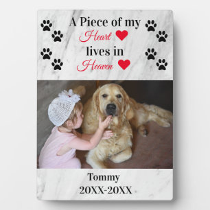 Personalized Marble Pet Memorial Photo Keepsake Plaque