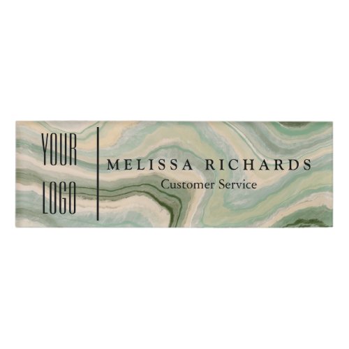 Personalized Marble Small Name Badge