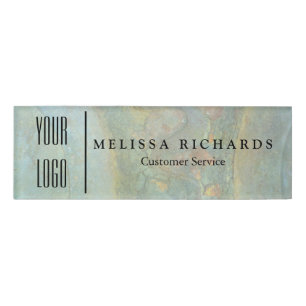 Personalized Marble Small Name Badge
