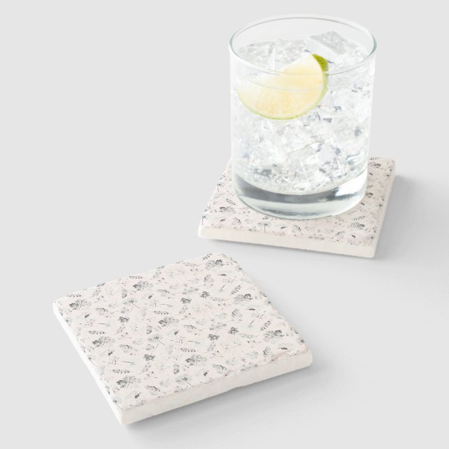 Personalized Marble Stone Coaster Set | Unique Déc (Side)