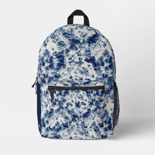 Personalized Marble Tie Dye Backpack (Front)