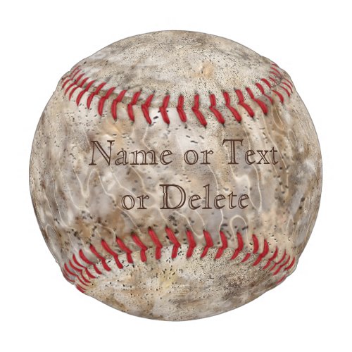 Personalized Marbled Look Dirty BASEBALL Your TEXT