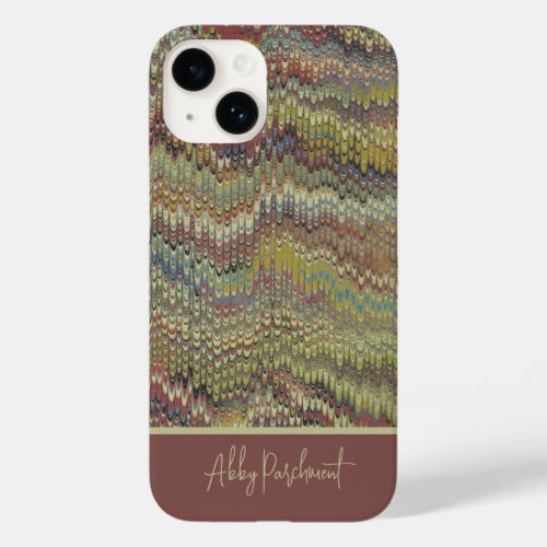 Personalized Marbled Paper Case_Mate iPhone 14 Case