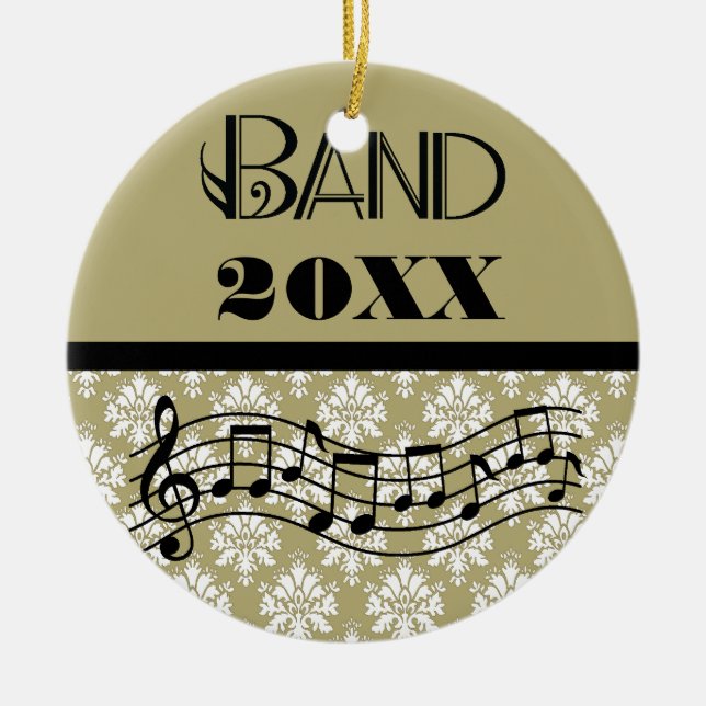 Personalized Marching Band Music Ornament (Front)