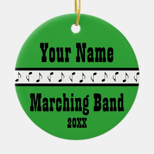 Personalized Marching Band Music Ornament Keepsake