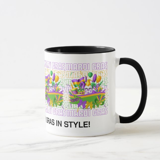 Personalized MARDI GRAS Masquerade Banner Mug (Right)