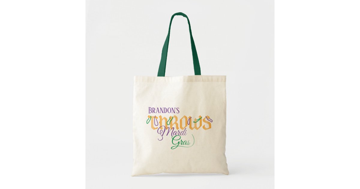 Personalized Mardi Gras Throws Loot Bag Zazzle