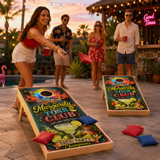 Personalized Margarita Toss Club Cornhole Set