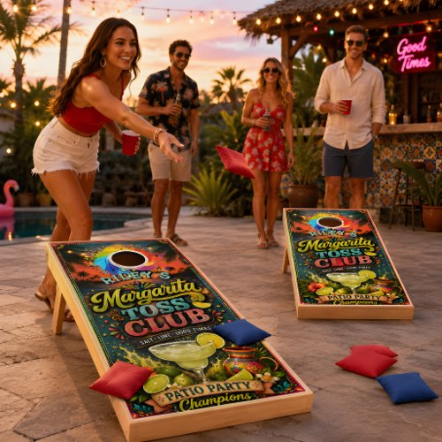 Personalized Margarita Toss Club Cornhole Set