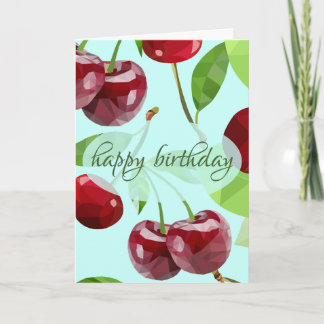 Personalized Marian Cherry Birthday Card