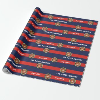 Personalized Marine Corps Wrapping Paper by usmarines at Zazzle