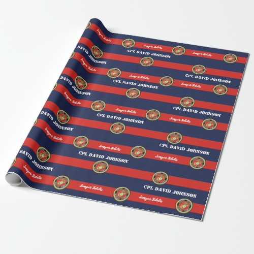 Personalized Marine Corps Wrapping Paper