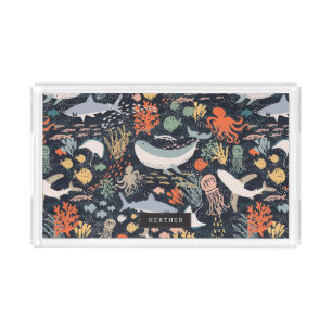 Personalized Marine Life Acrylic Tray