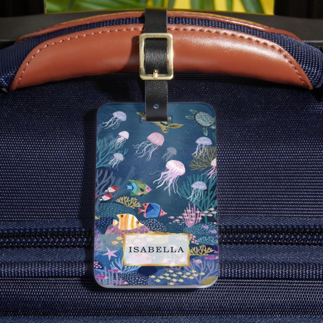 Personalized | Marine Life Luggage Tag (Front Insitu 2)