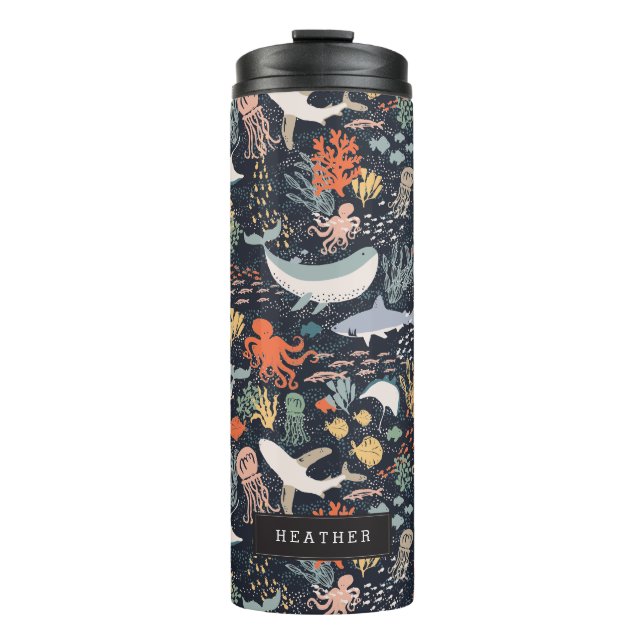 Personalized | Marine Life Thermal Tumbler (Front)