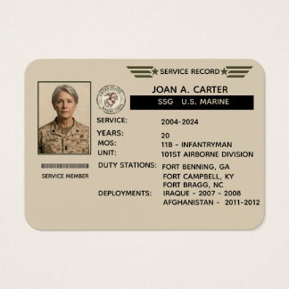 Personalized Marine Service Record Gift