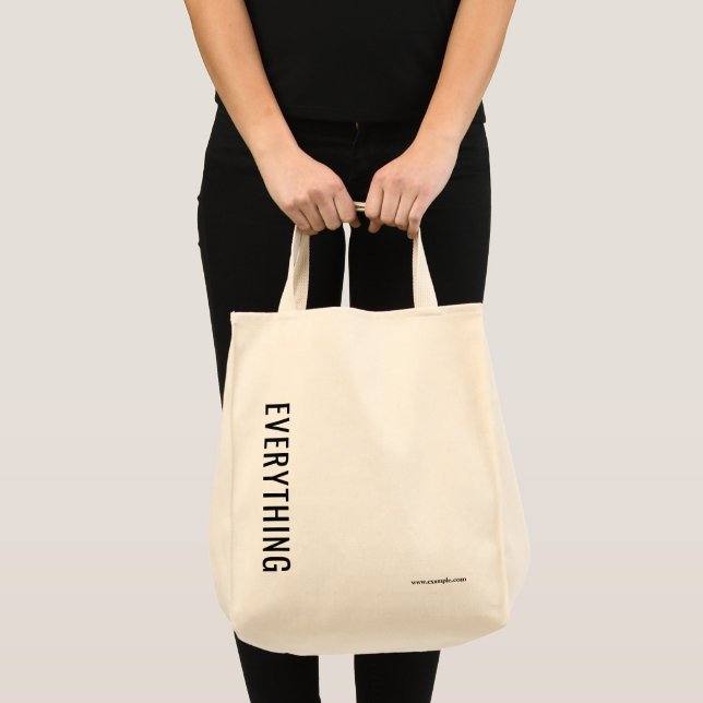 Personalized Market Tote Bag Simple Chic Design (Front (Product))
