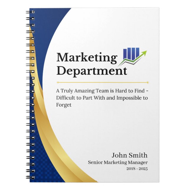 Personalized Marketing Department Notebook (Front)