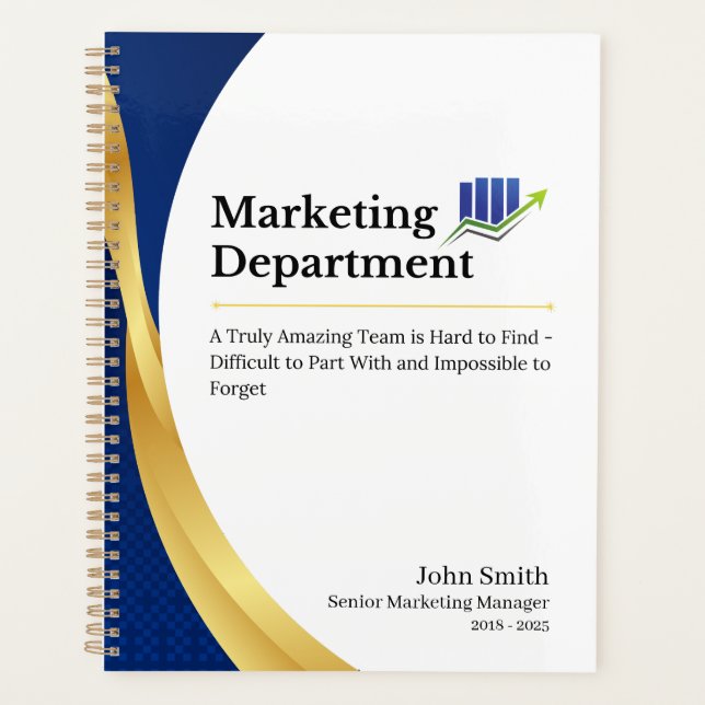 Personalized Marketing Department Planner (Front)