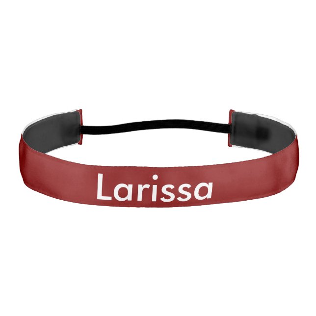 Personalized Maroon Athletic Headband (Front)