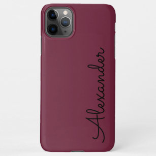 Personalized Maroon Berry Handwritten BUDGET iPhone 11Pro Max Case
