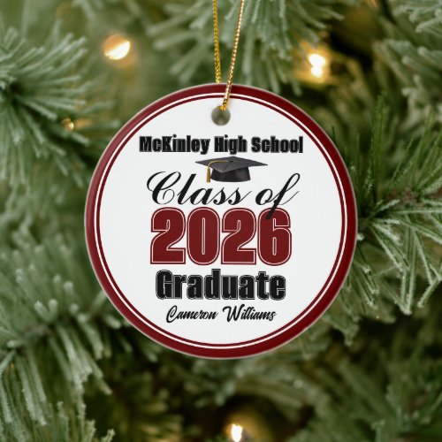 Personalized Maroon Class of 2026 Graduation Photo
